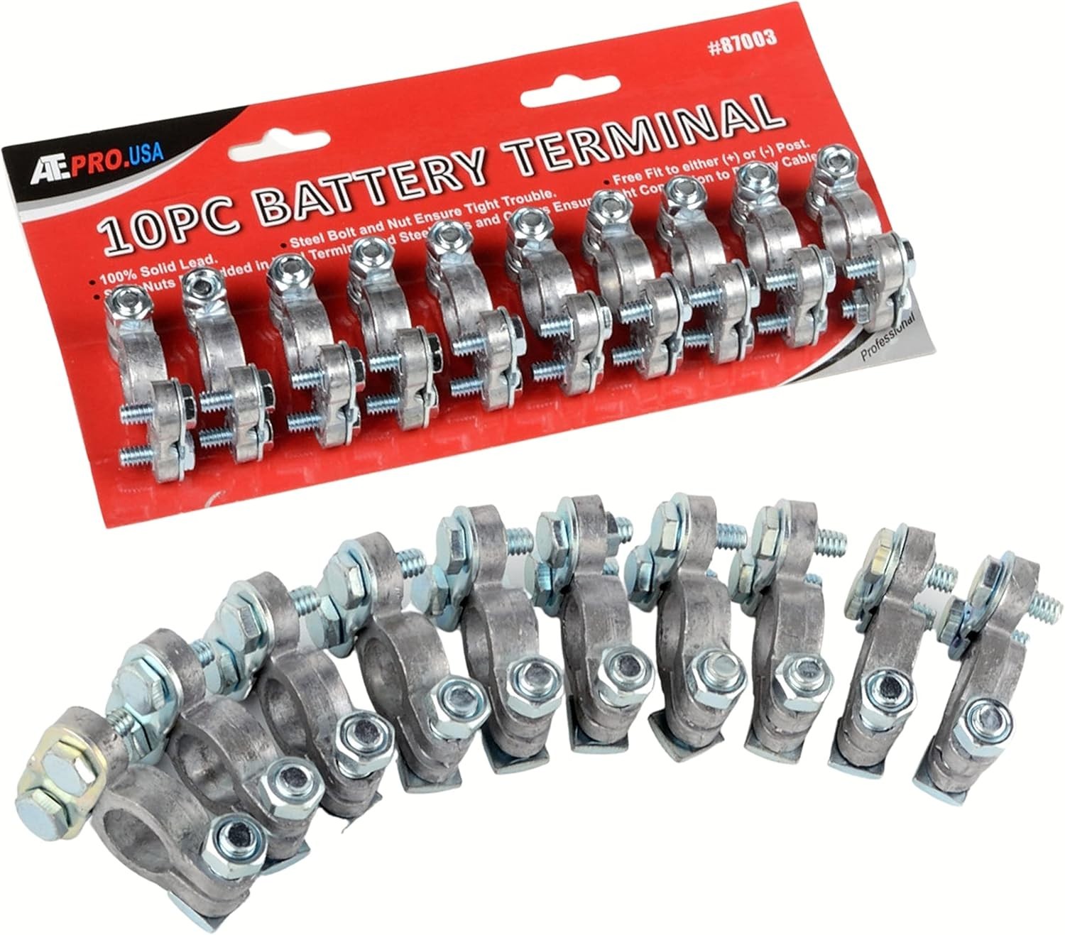 20PC Professional Heavy Duty Top Post Replacement Battery Terminals, 6 and 12 V