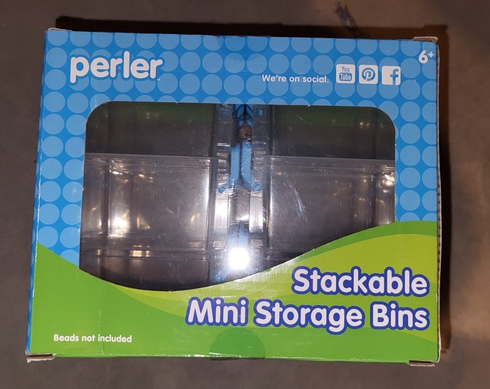 Perler Bead Organizer Small Stackable Storage Containers, 12pc.