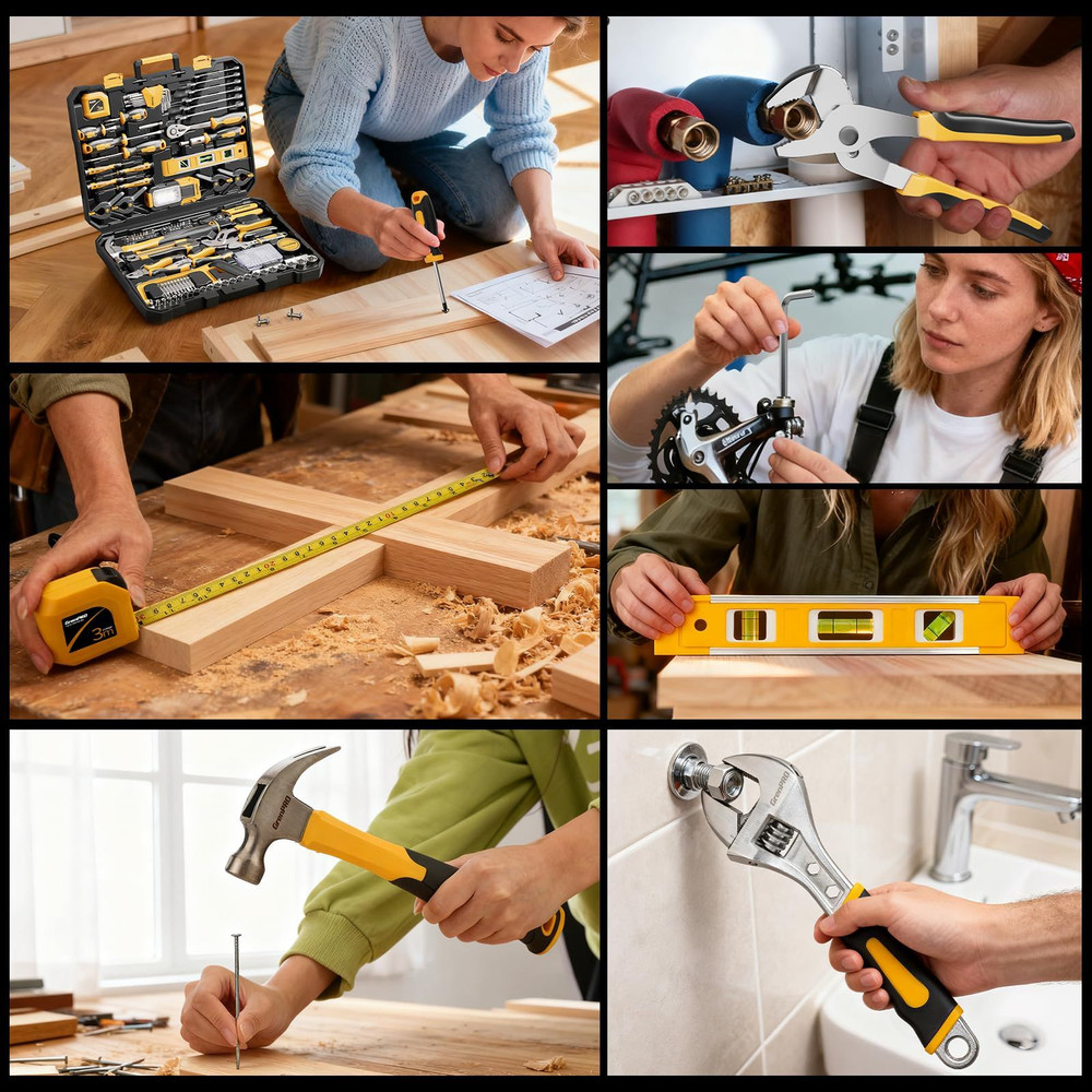 GRENPRO 239PCS Tool Set Kit For Home, Basic Household