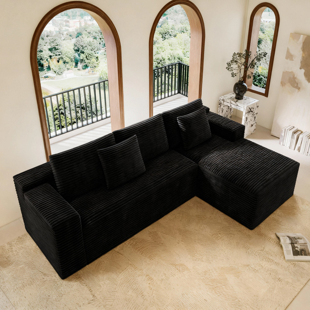 104.3*68.9"Modular sectional sofa seat,Upholstered compressed couch 2PC