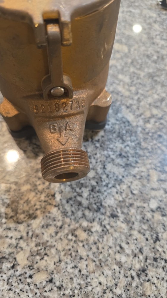 Sensus SR II 5/8" Brass Water Meter – Zero Hours – New