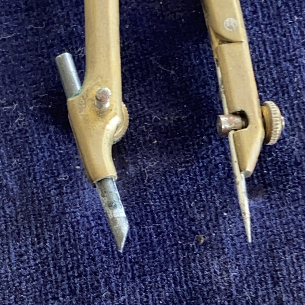 Antique Old Brass Drawing Compass