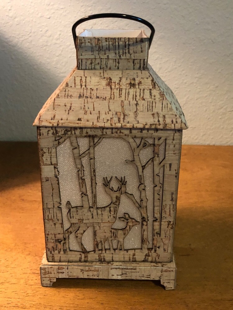Northwoods Lantern with Lights & Deer Very Nice
