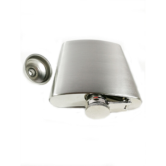 12oz Stainless Steel Whiskey Alcohol Pocket Flask with Portable Funnel 7''*3.7''