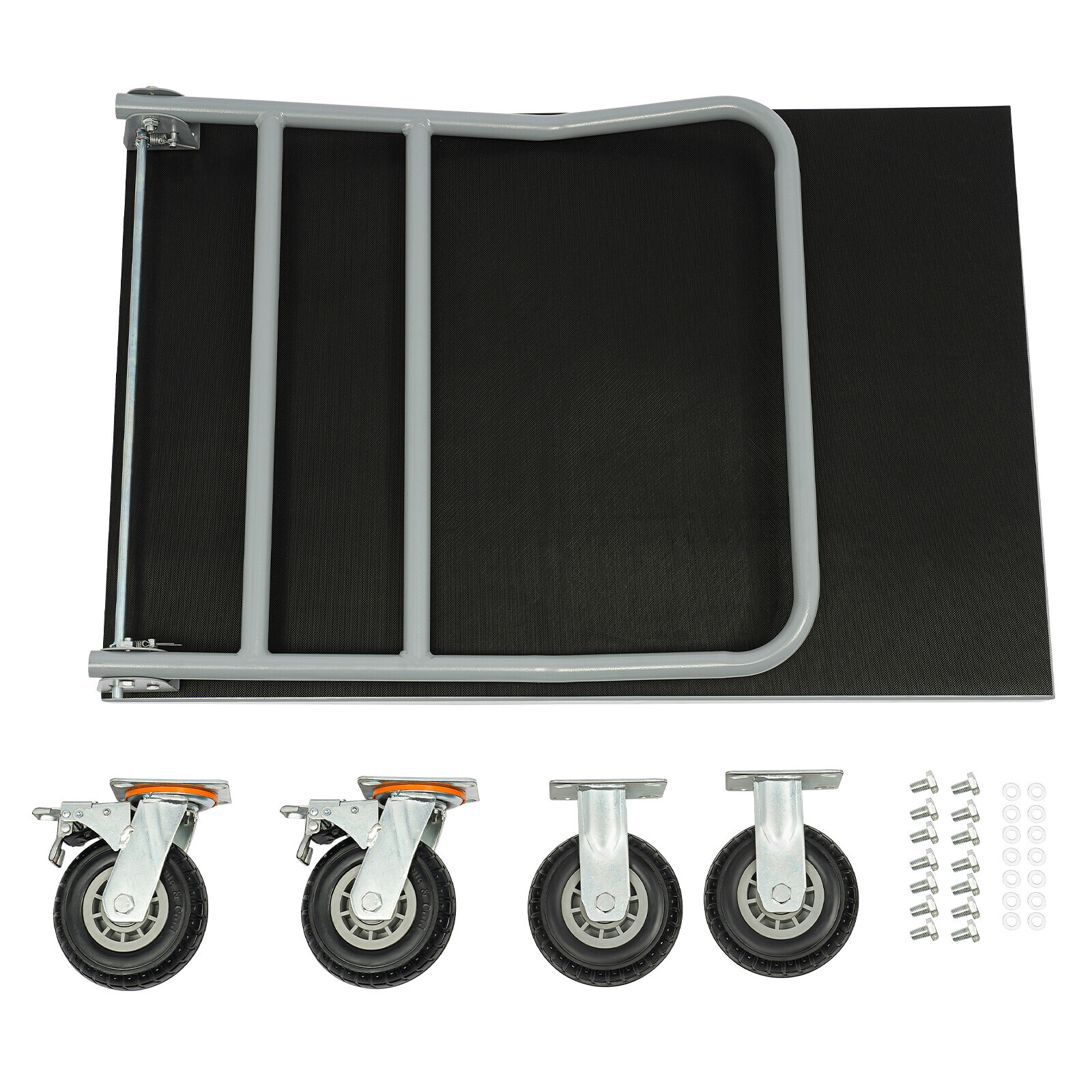 Platform Truck Trolley Foldable Platform Cart 2200lb w/ 4 Wheels for Warehouse