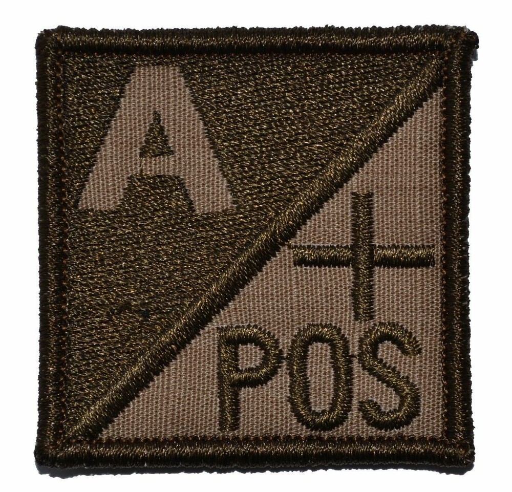 Blood Type 2x2 Military/ Patch Hook Backing Version 1