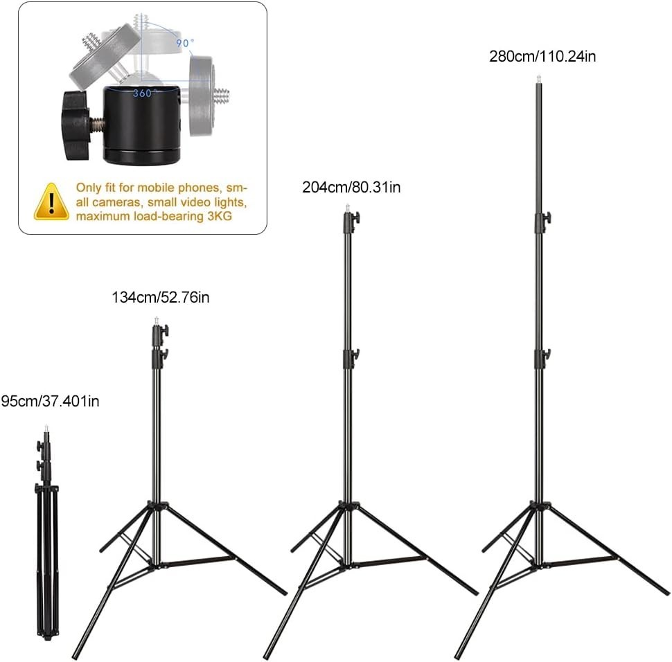 Versatile Photography Light Stand Pair