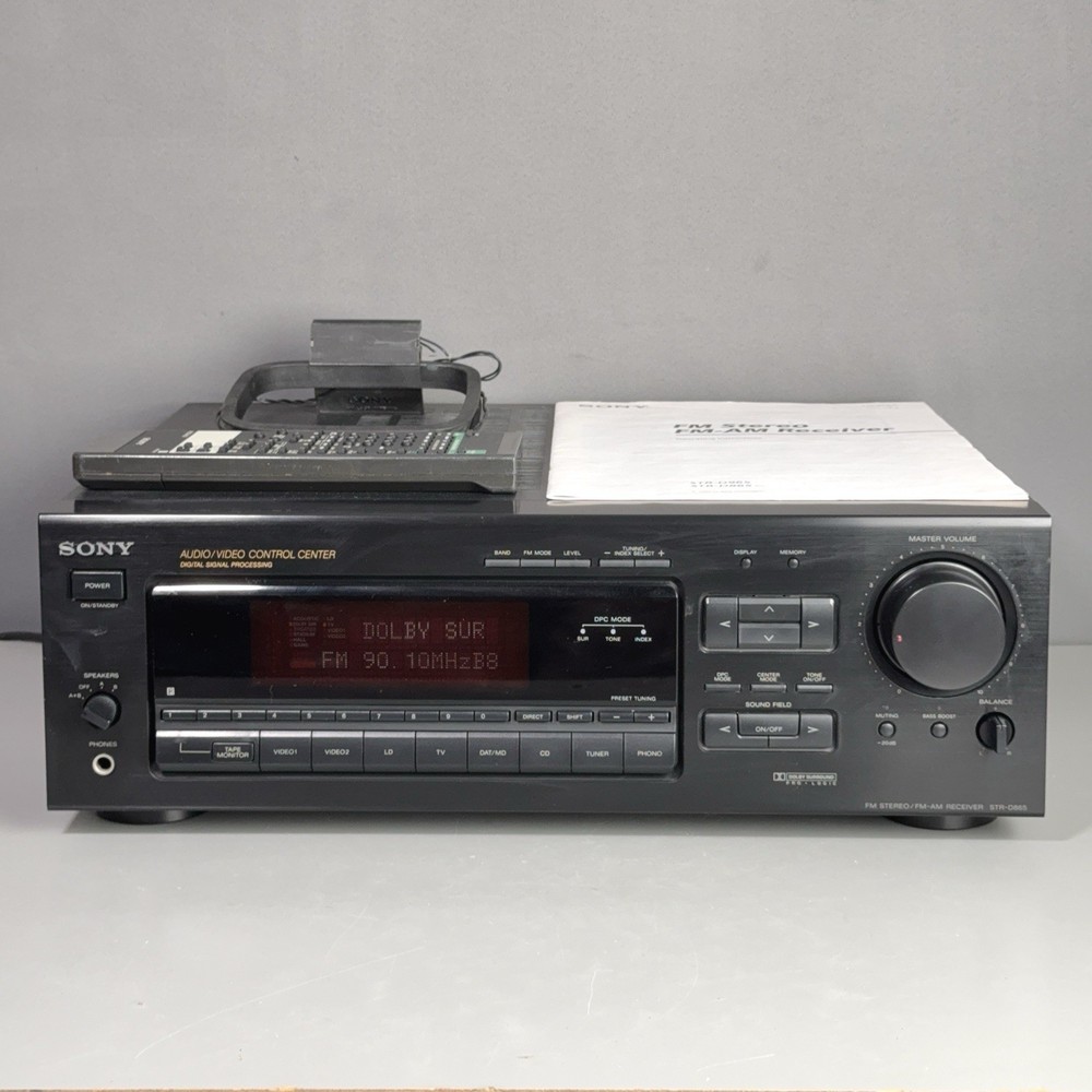 Sony STR-D865 Receiver Dolby Pro Logic Stereo & Remote Bundle