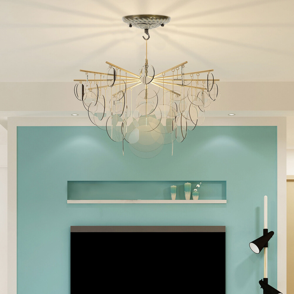 Modern Ceiling Light Chandelier Hook Lighting Fixture Assembly DIY Cover