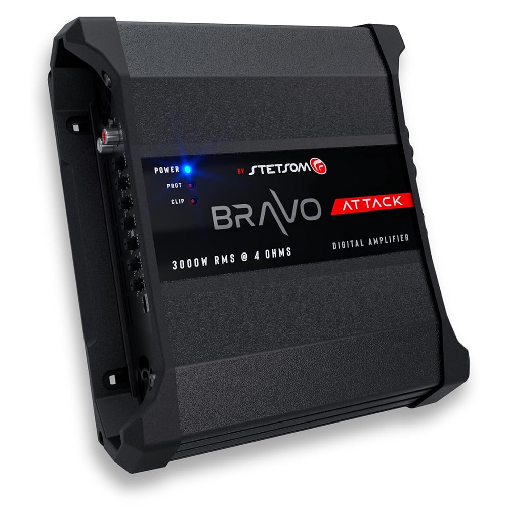 Stetsom 3000 Watts RMS Amplifier Mono Full Range Digital 4 Ohm Bravo Attack