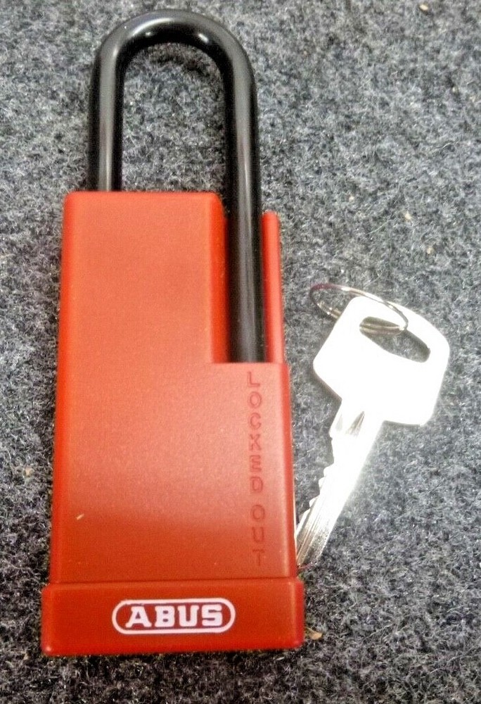 NEW ABUS Lockout Padlock, 74LB/40 KA RED