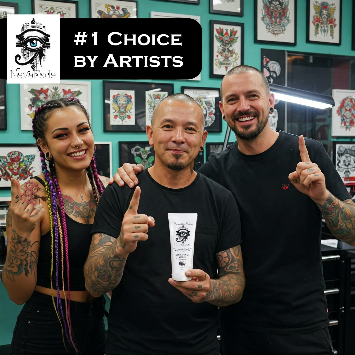 NevaFade™ Certified Organic Tattoo Lotion & Moisturizer | Before & Aftercare ♡