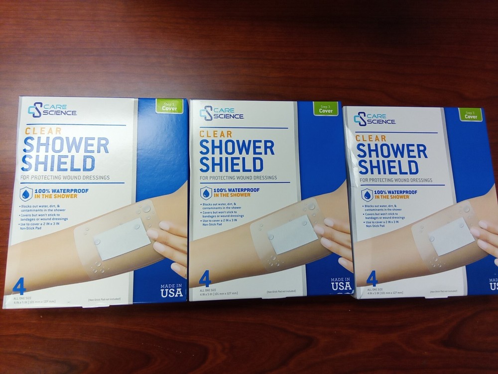 3 x Care Science Clear Shower Shield