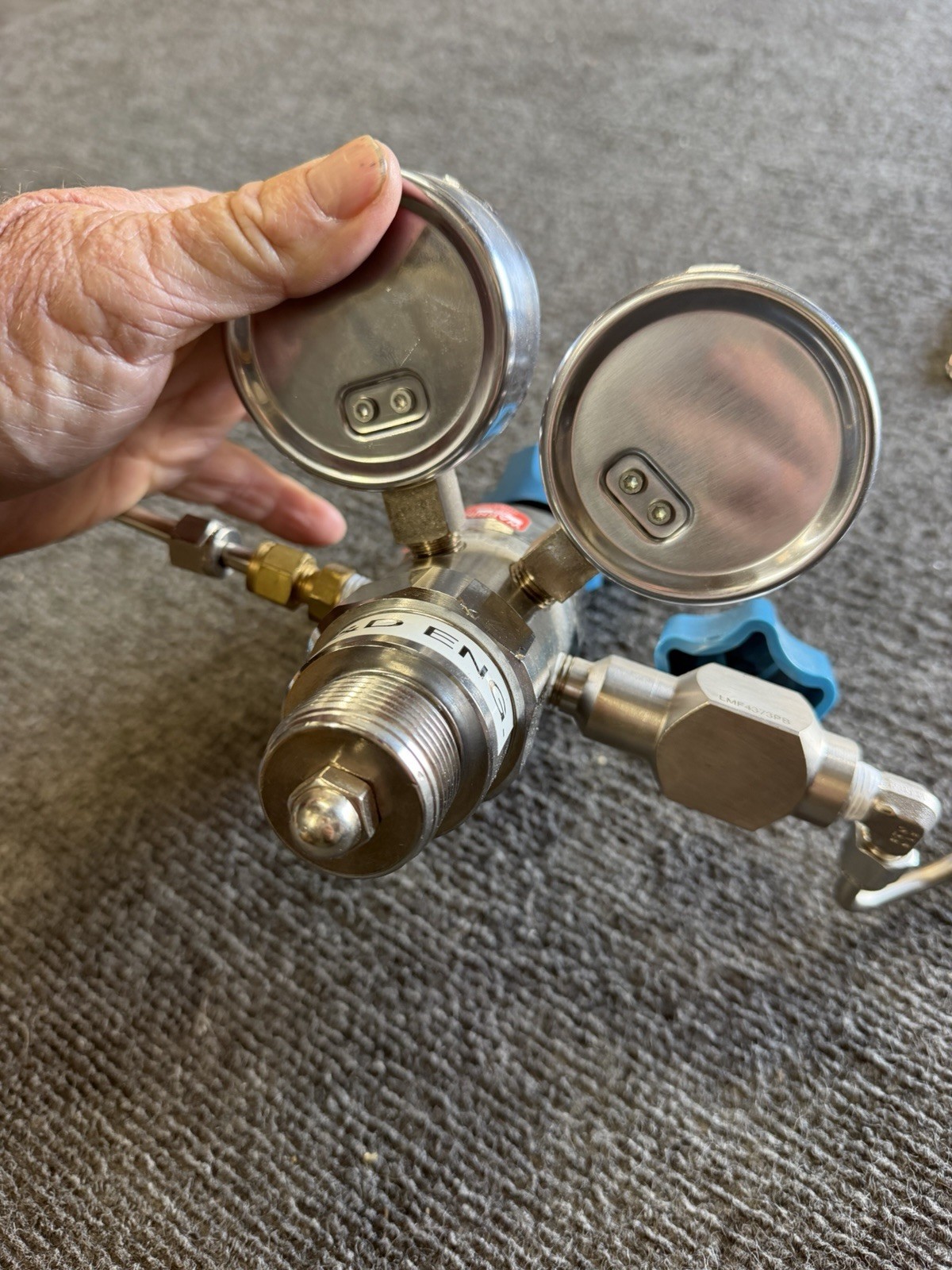 Lot of 3 High Purity Stainless Steel Pressure Regulators Matheson AirGas Harris