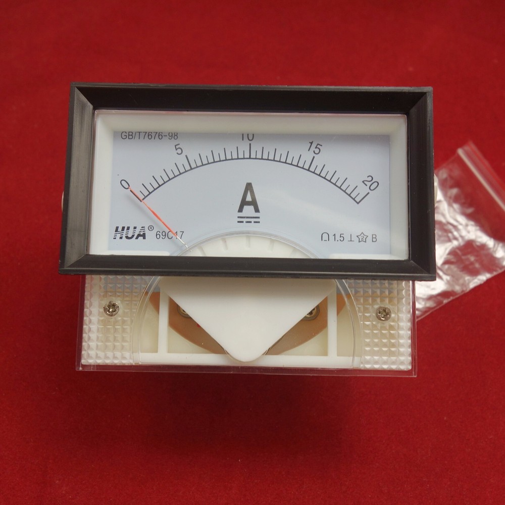 1PC DC 0-20A Analog Ammeter Panel AMP Current Meter 69C17 69C9 direct Connect