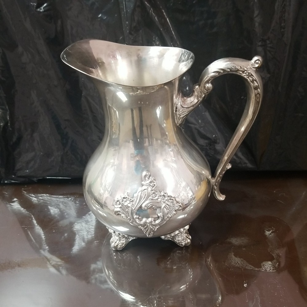 Vintage Silver Plated Pitcher 9" Tall