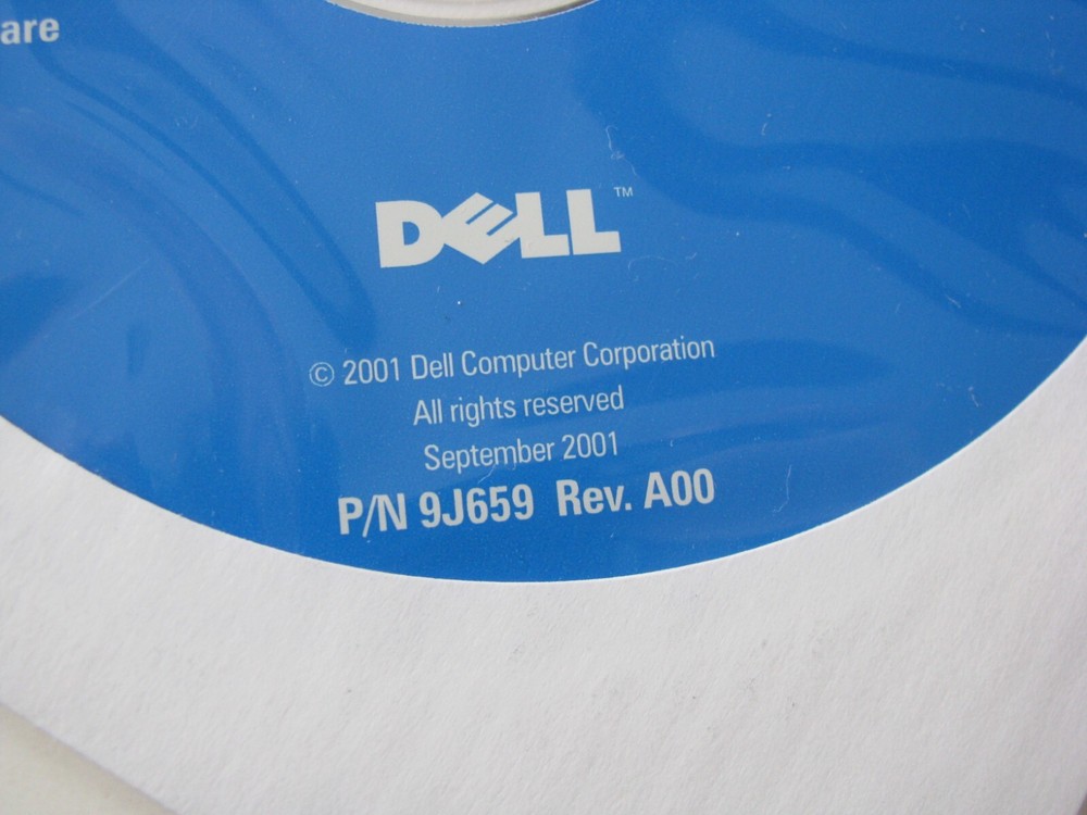 2001 Dell Applications Backup Dell-Installed Programs PC Software CD NO LICENSE