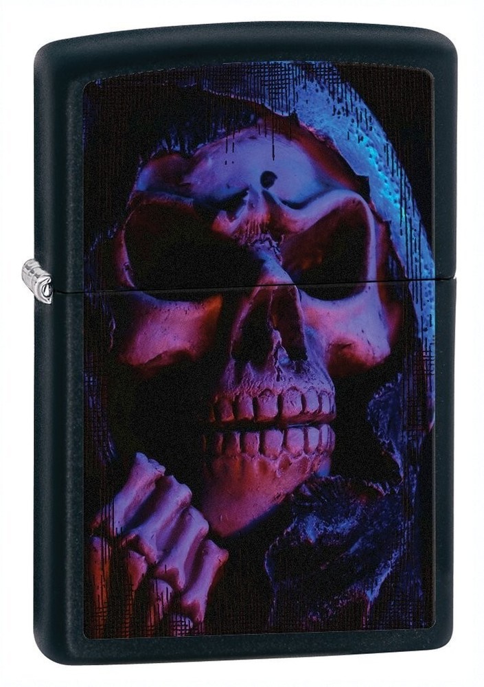 Zippo 28306 Black Matte Grim Reaper