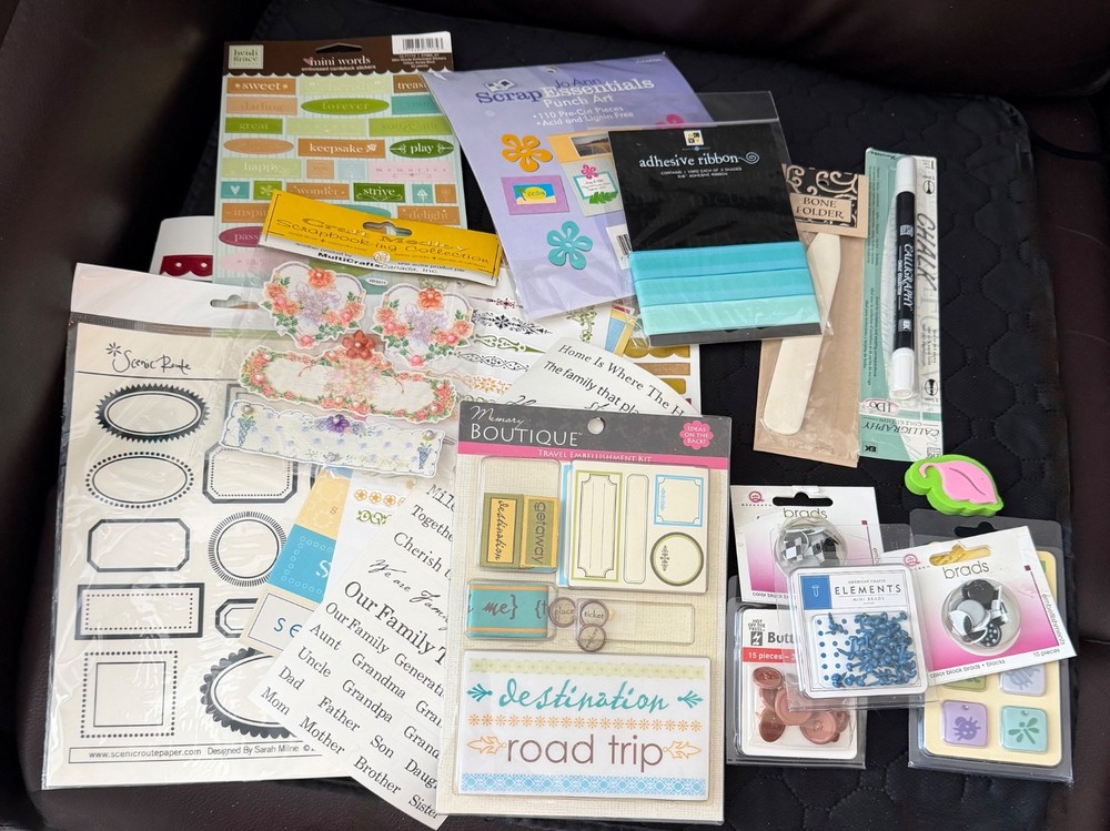 Mixed Lot Scrapbooking Embellishments & Tools