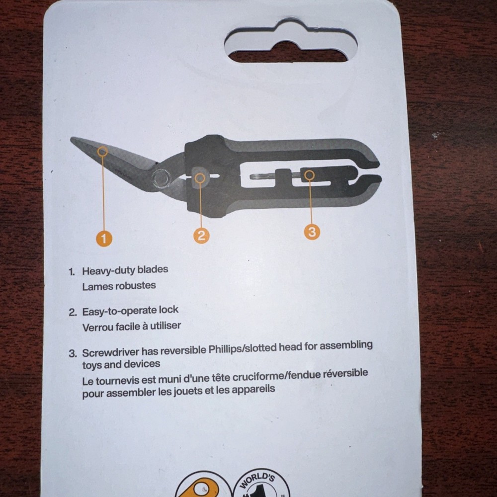 Fiskars Package Opener with Screwdriver Size 8 Inch