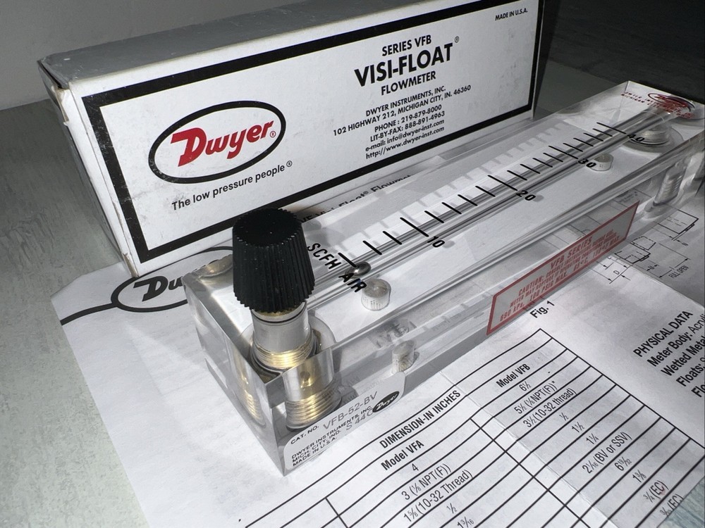 Dwyer VFB-52-BV Visi-Float Flowmeter ~New