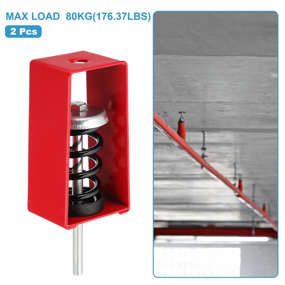 2 Pcs Ceiling Spring Vibration Isolator Hangers 176lb Red (XHS)