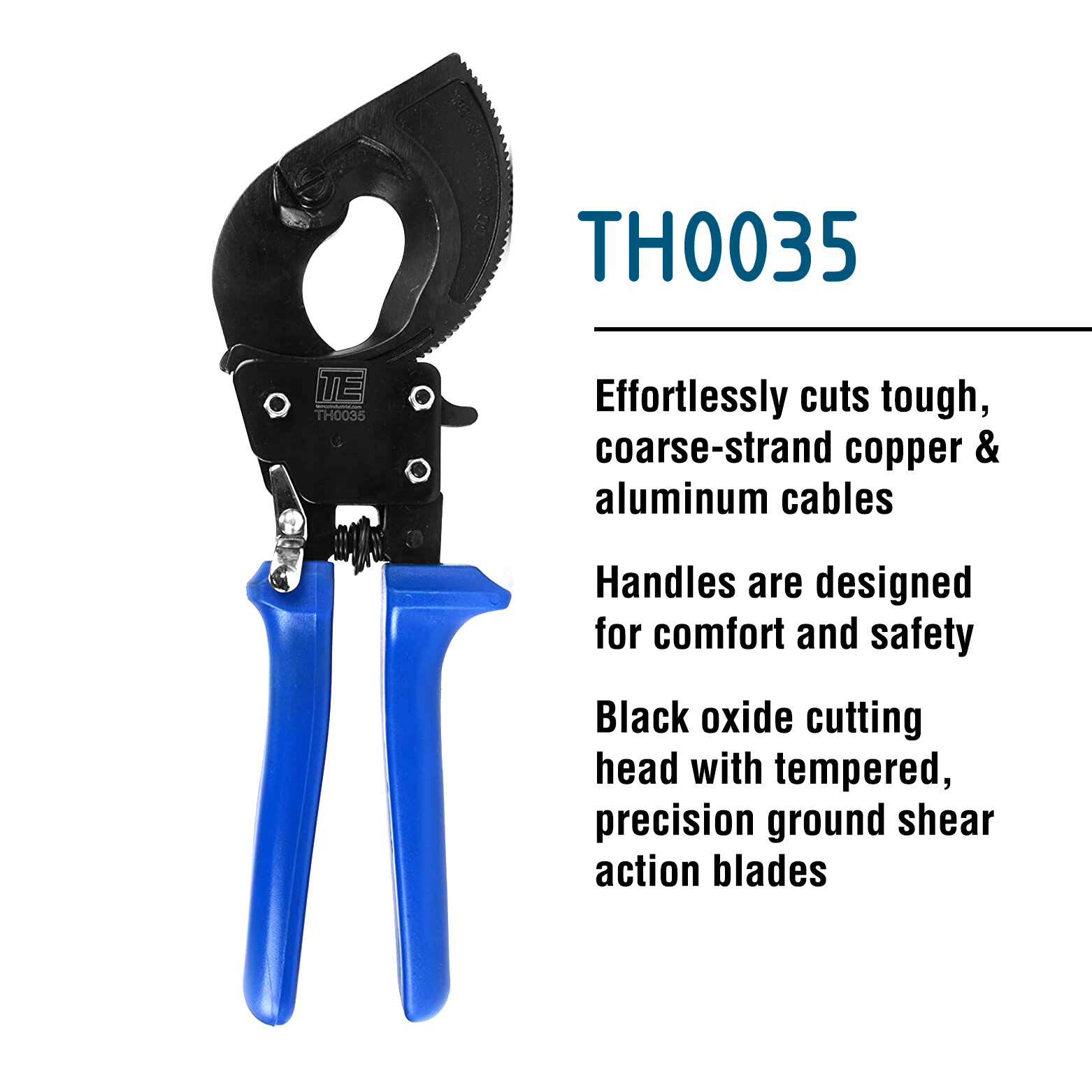 TEMCo HD Ratchet 500 mcm WIRE & CABLE CUTTER Electrical Tool 240mm2