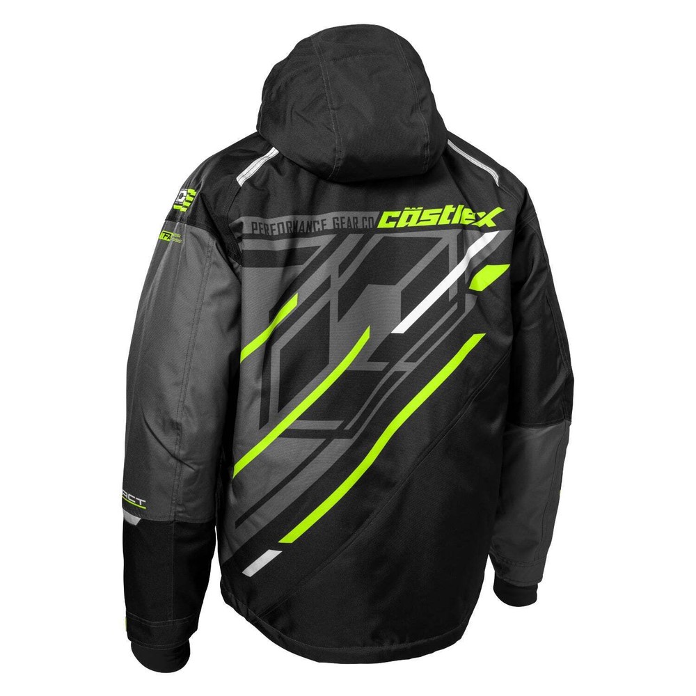Castle X React "Floater" Snowmobile Jacket - Hi-Vis/Black/Charcoal