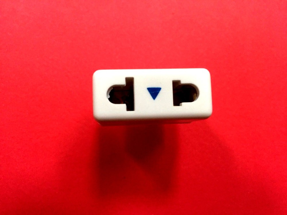 Travel Flat Pin Plug Charger Adapter Converter WHITE