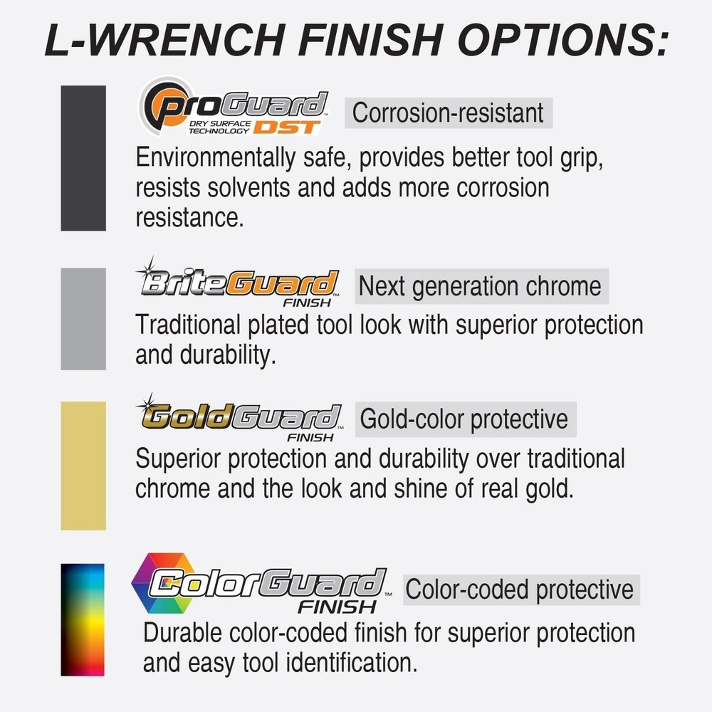 Bondus 20199 L-Wrench Set, Multicolor, Dual Pack