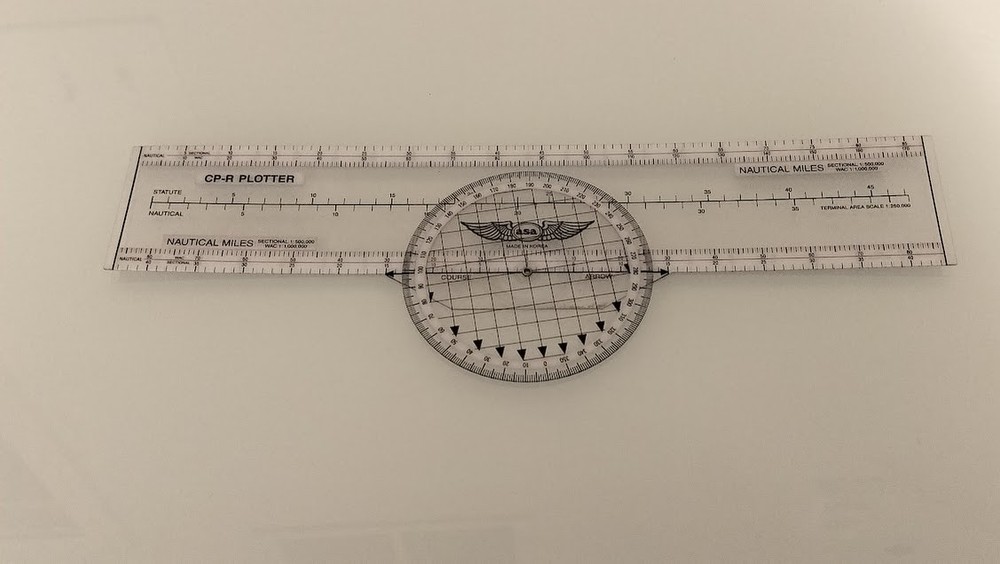 ASA Publications CP-R Rotatable-Asimuth Navigation Plotter Clear Plastic Measuri