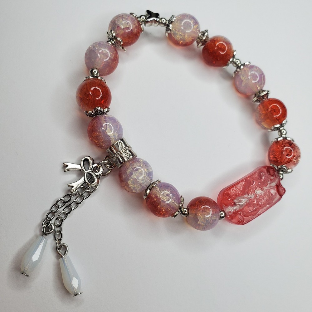 Hand crafted artisan unique gemstone bracelet