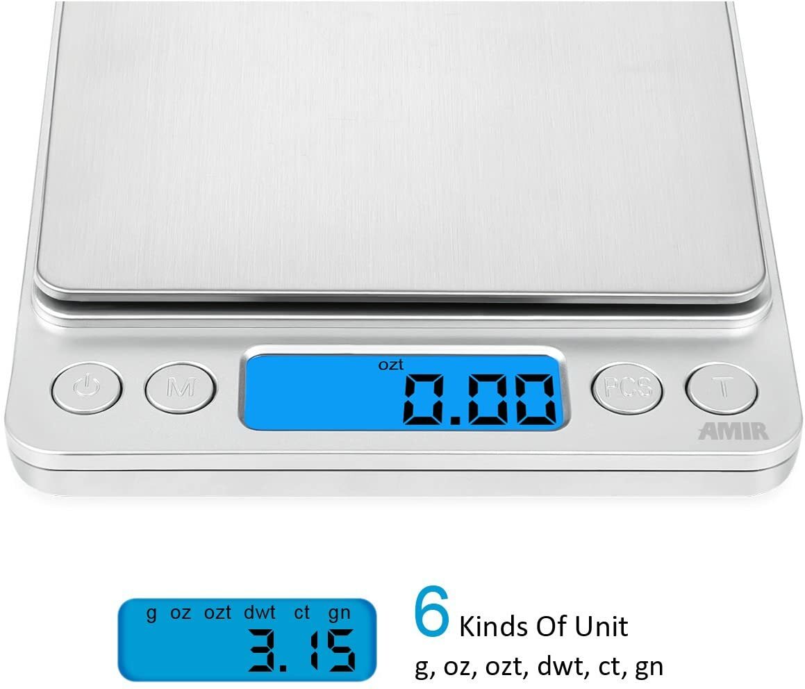 Digital Scale 3000g x 0.1g Jewelry Gold Silver Coin Gram Pocket Size Herb Grain