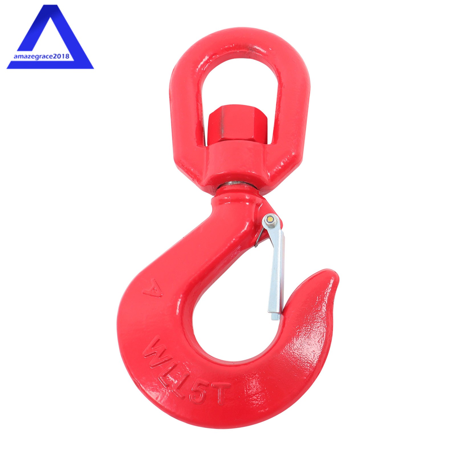 5Ton Locking Swivel Hook Heavy Duty Swivel Lifting Hook Rigging For Hoisting G80