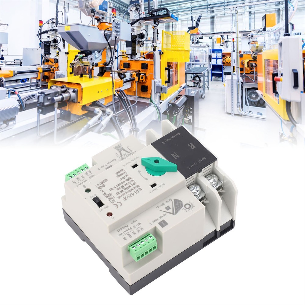 2P 110V 63A Power Automatic Transfer Switch PV Circuit Changeover Switch