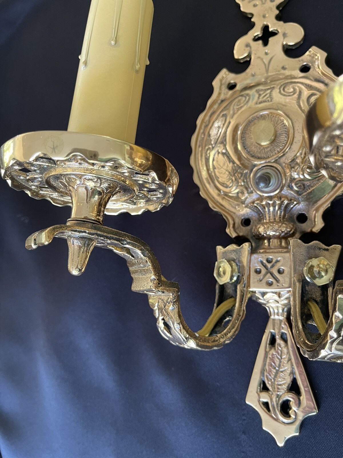 PAIR Antique Aesthetic Solid Brass Wall Sconces East Lake Victorian