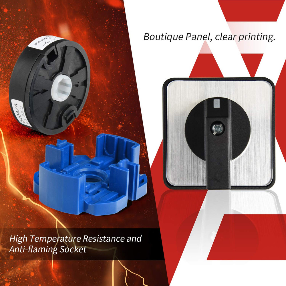 Changeover Selector Switch 3 Position 440V Universal Rotary Cam Selector (32A 8