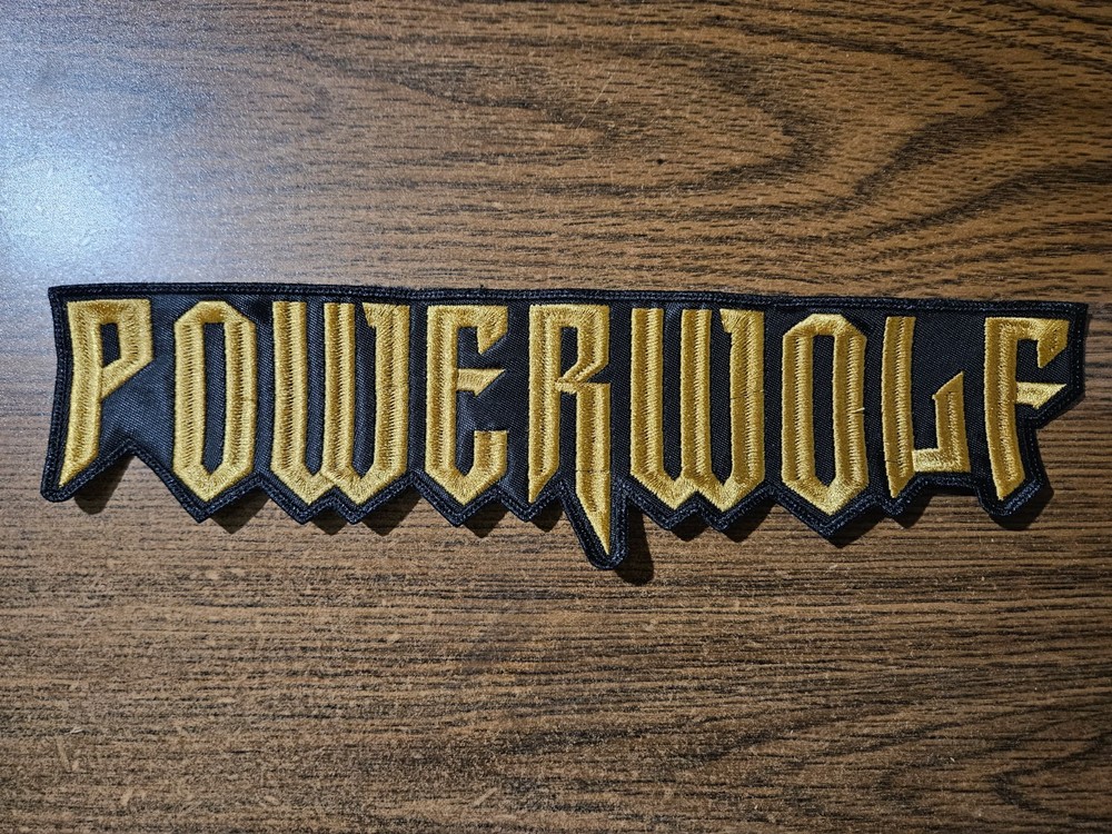 POWERWOLF , SEW ON GOLDEN EMBROIDERED LARGE BACK PATCH