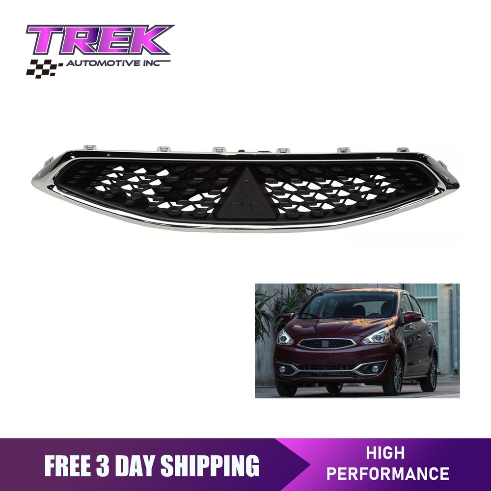 Front Upper Grille Chrome Fits 2017-2020 Mitsubishi Mirage Hatchback 6402A380