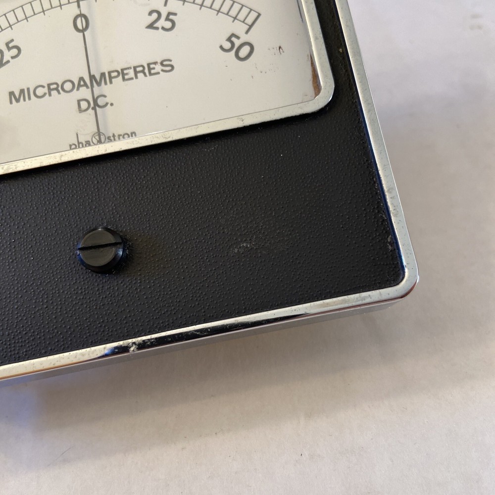 PHASTRON CUSTOM MICROAMPERES DC METER #H