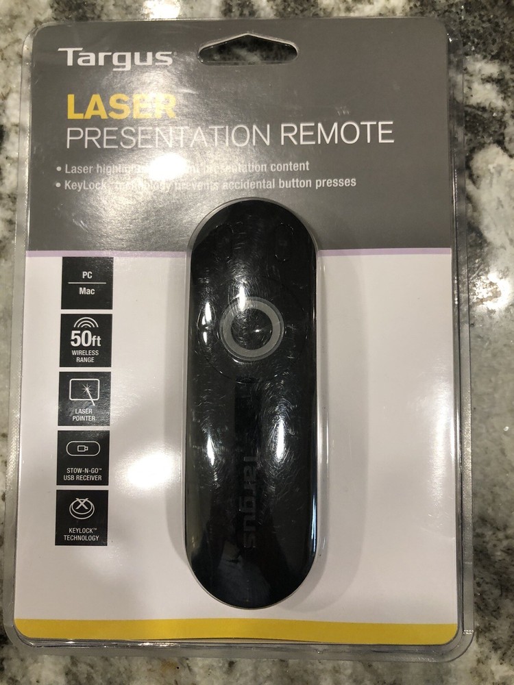 Targus Laser Presentation Remote with Key Lock Technology to Lock Non-Essential