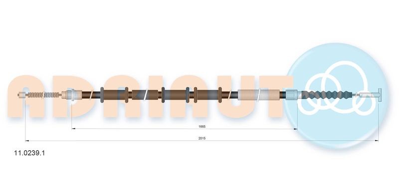 Cable Pull, parking brake ADRIAUTO 11.0239.1
