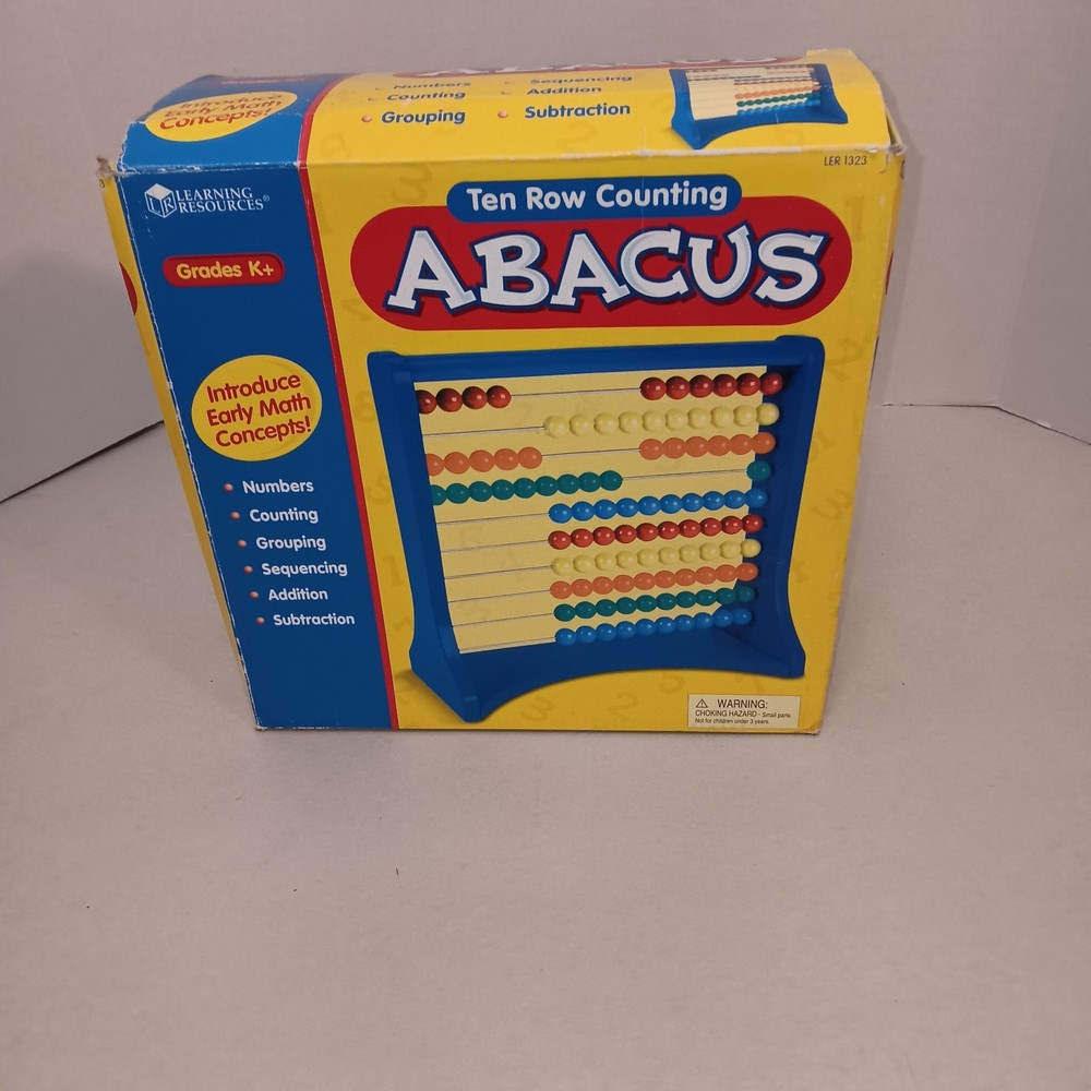 Learning Resources Ten-Row Abacus, Math, Addition,Subtraction,Homeschool