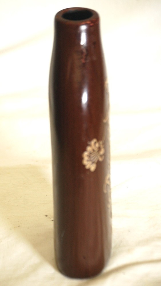 Brown Glass Flower Vase