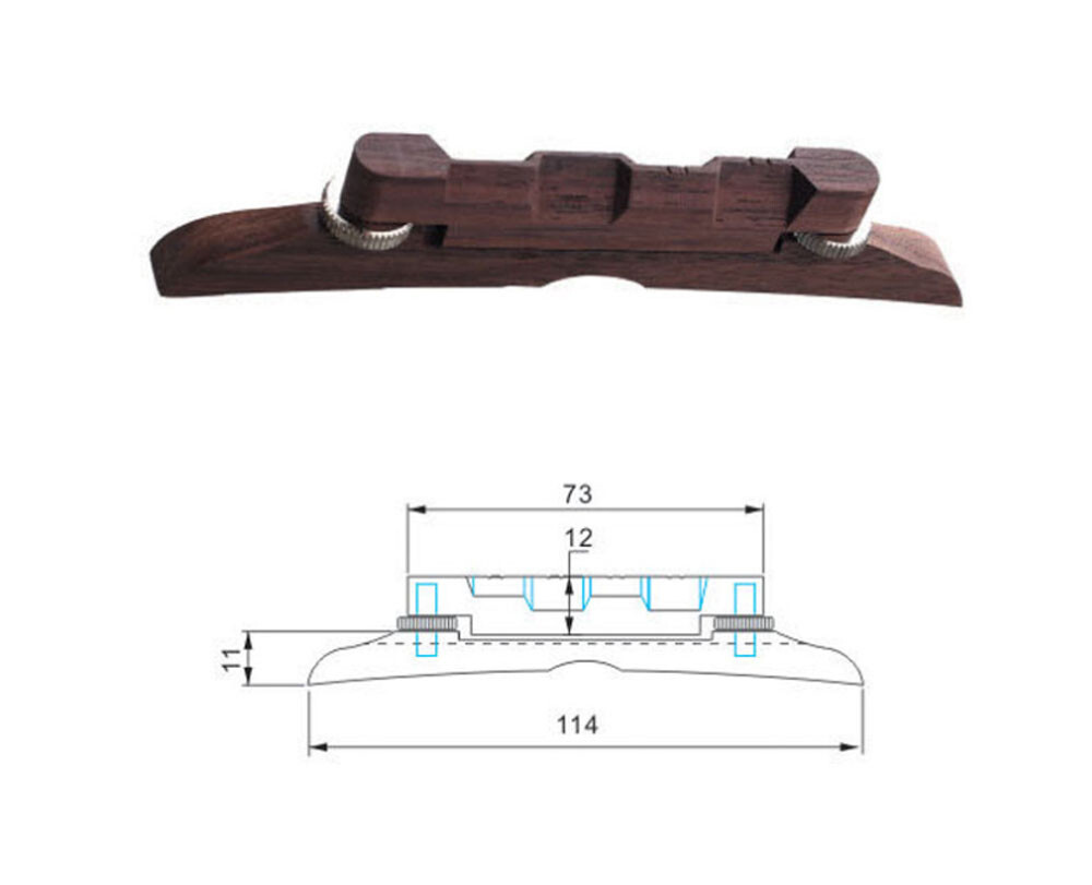 New Adjustable Rosewood Mandolin Bridge Replacement