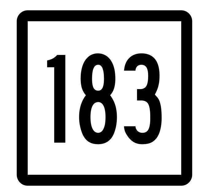 Connecticut State Highway 183 Sticker Decal