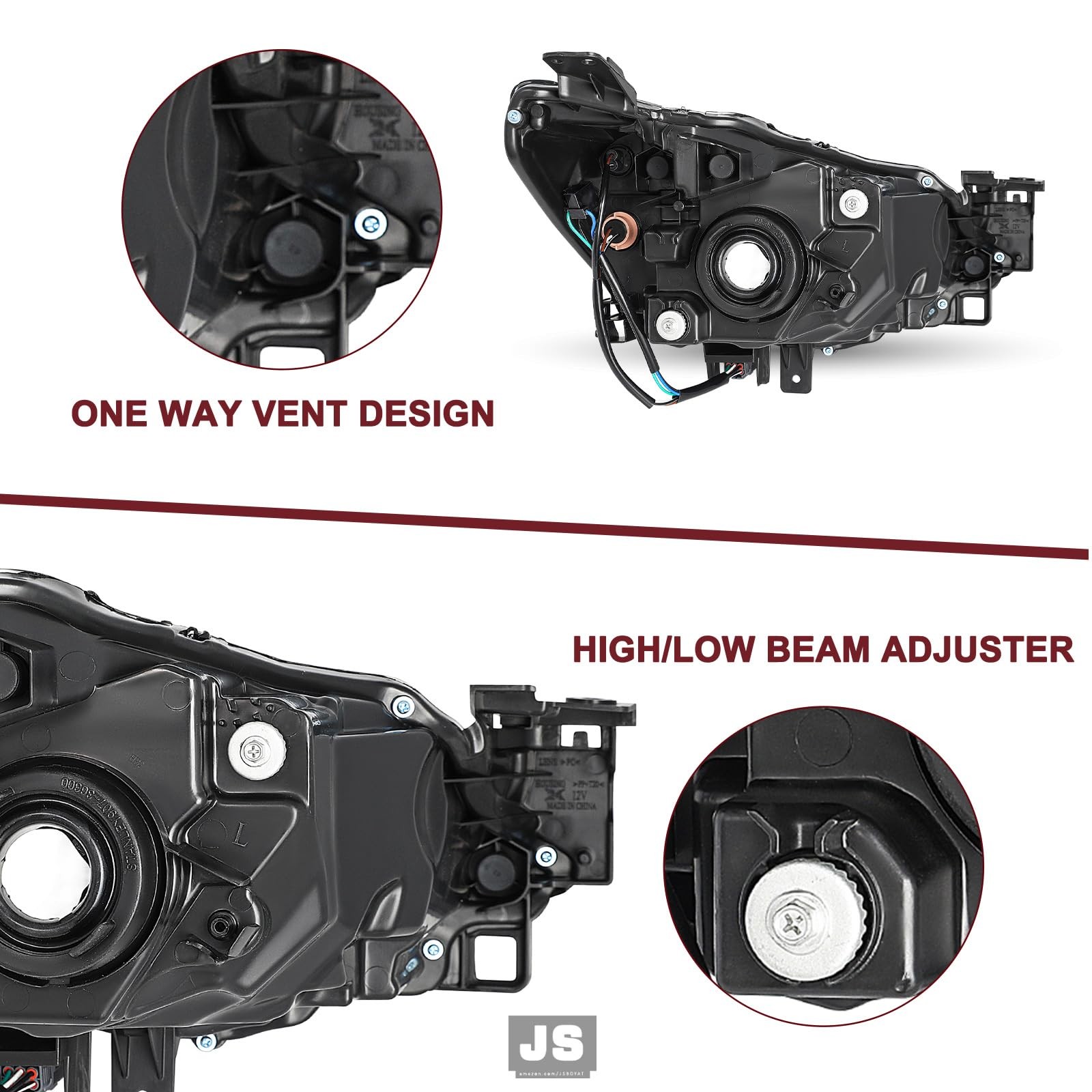 Halogen Headlight for 2016 Scion iA 2017-2018 Toyota Yaris iA 2019-2020 Yaris