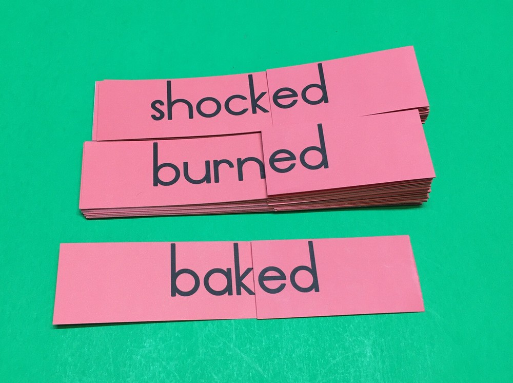 Word Ending “ ed “ Inflectional Ending Cards - Reading Activity Cards Word Study