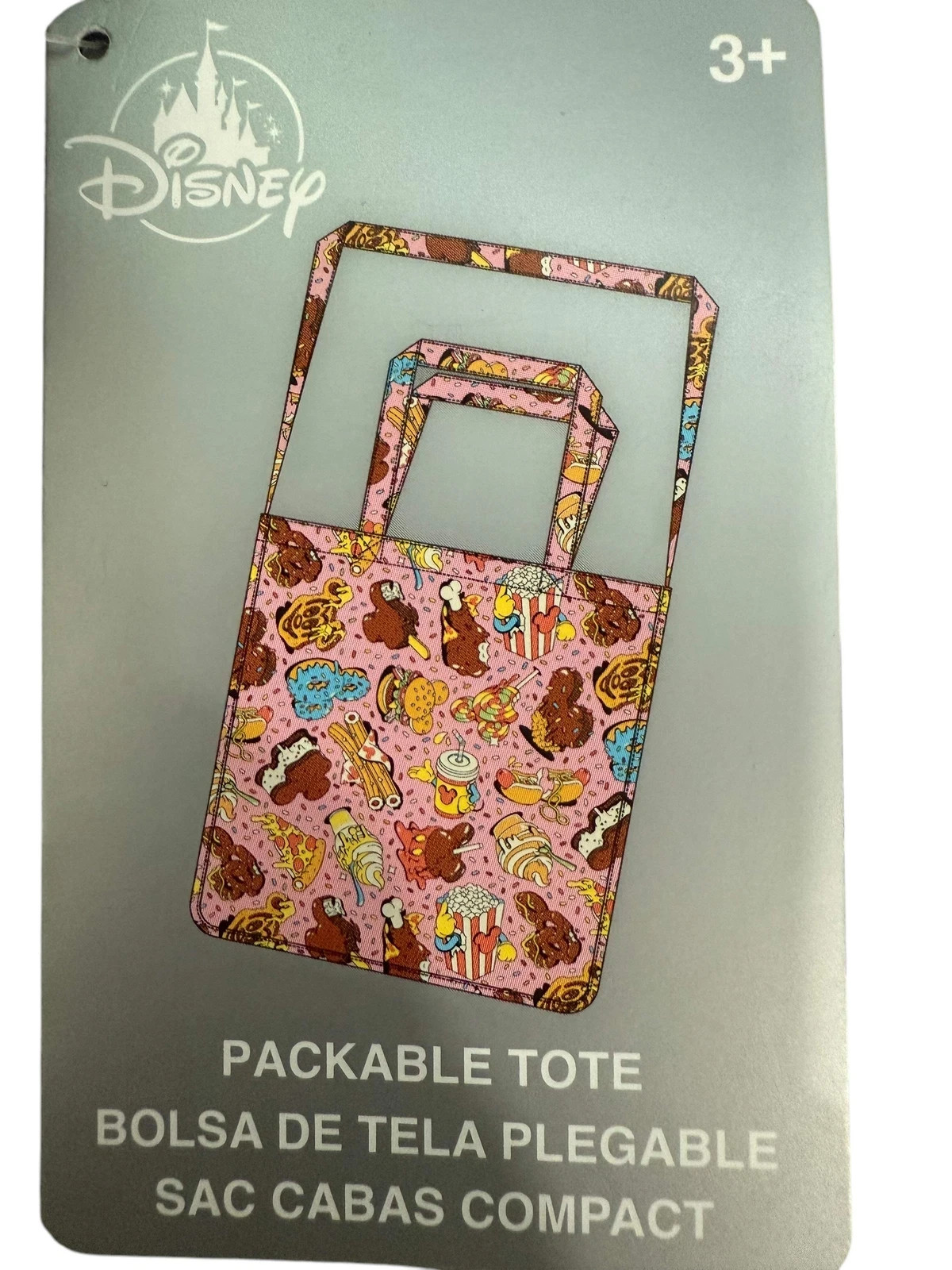 NEW Disney Parks Mickey Snacks Donut Reusable Packable Tote