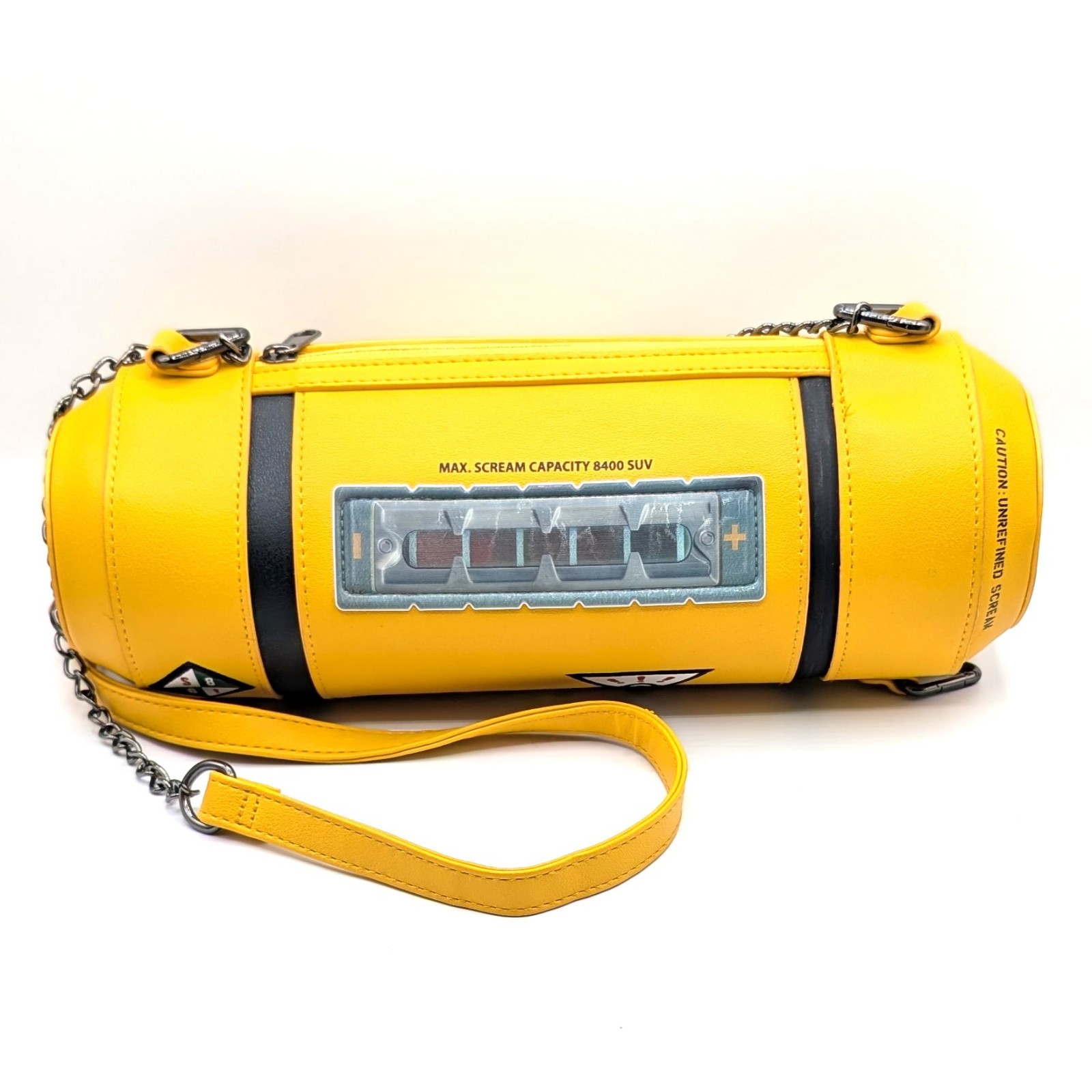 NWOT Disney Pixar Monsters Inc Yellow Scream Canister Crossbody Bag Purse Unisex